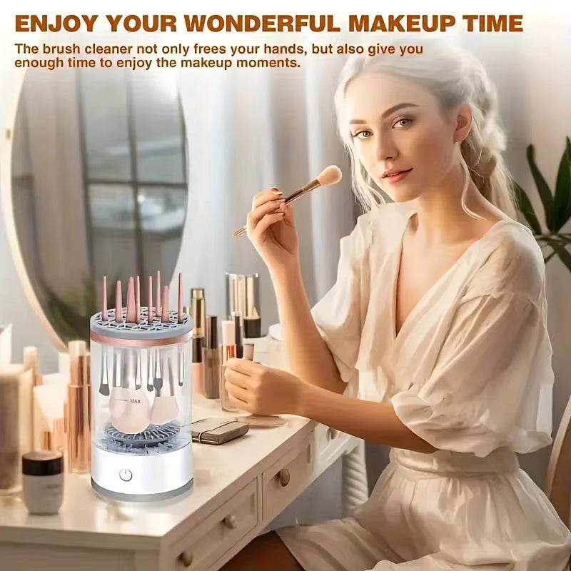 Portable Electric Makeup Brush Cleaner with USB Charging